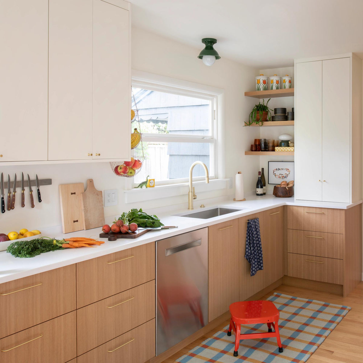 Bright and airy kitchen.