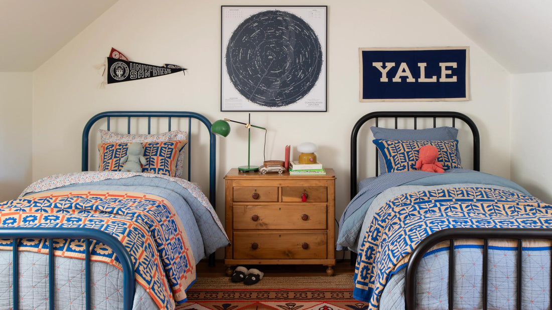 Colorful bedroom.