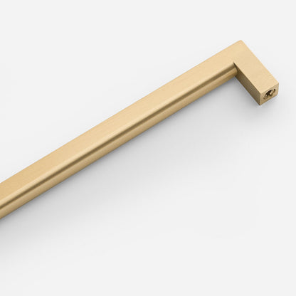 Angled view of Edgecliff pull showcasing its elongated rectangular bar and squared ends against a white background