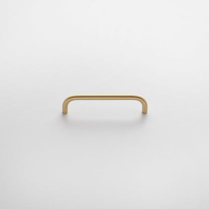 Front view of Parker Pull showcasing its rounded rectangular bar design with a light gray background