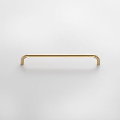 Front view of Parker Pull showcasing its rounded rectangular bar design with a light gray background