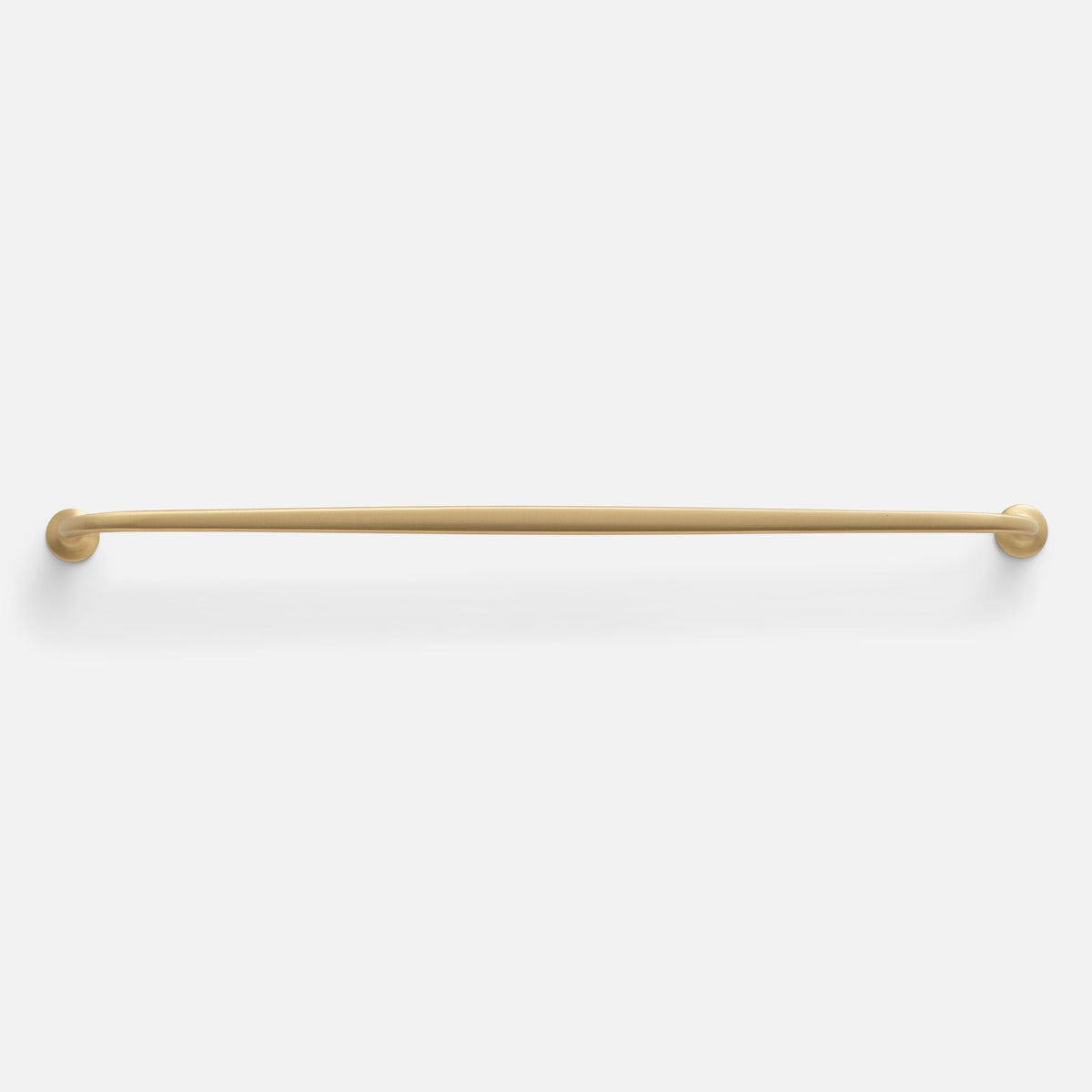 Front view of Somerset appliance pull showcasing a long bar with round end mounts on a white background