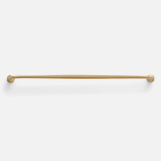 Front view of Somerset appliance pull showcasing a long bar with round end mounts on a white background