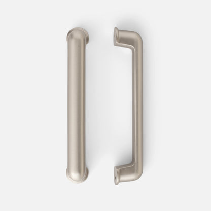 Close-up view of Remy Pull showcasing a long metal bar with rounded ends and circular mounting plates on white background