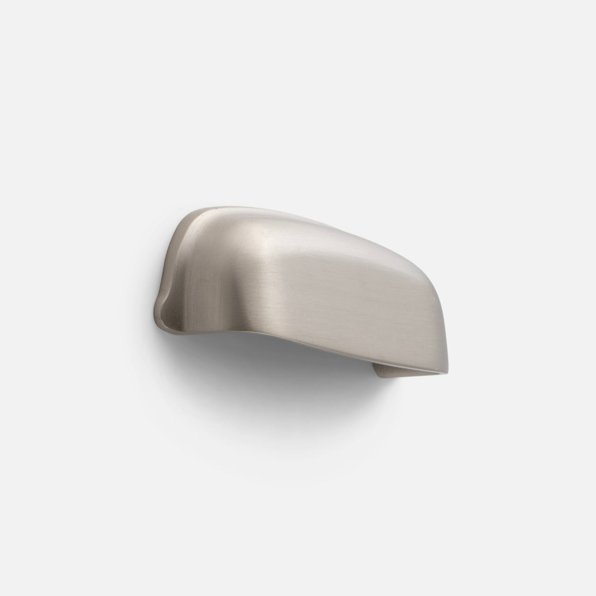 Side view of Darby Pull showcasing its gently curved silhouette and smooth finish on a white background